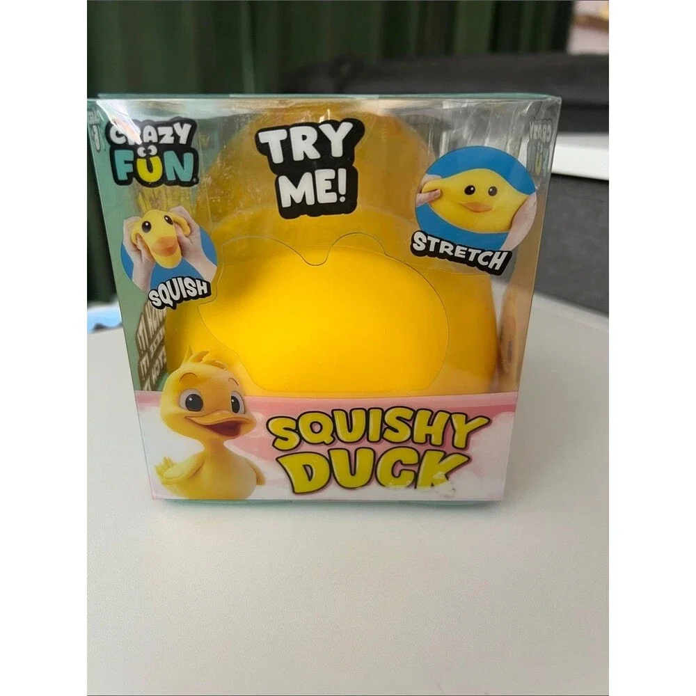 RMS  Jumbo Squishy Duck Squeeze Stretch Toy Yellow Orange Sensory RMS